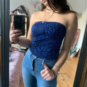 funky pattern tube top